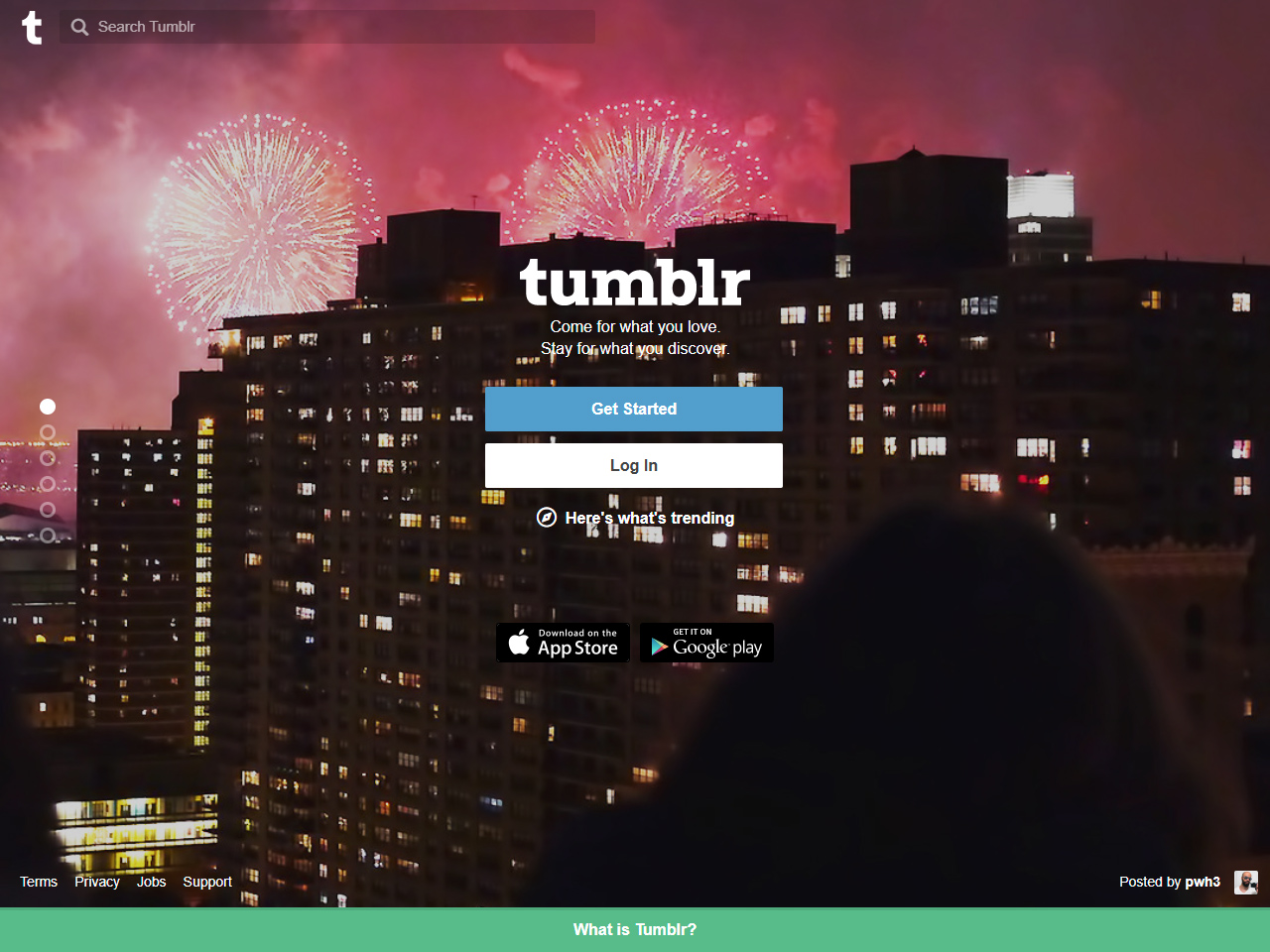Tumblr website in 2018