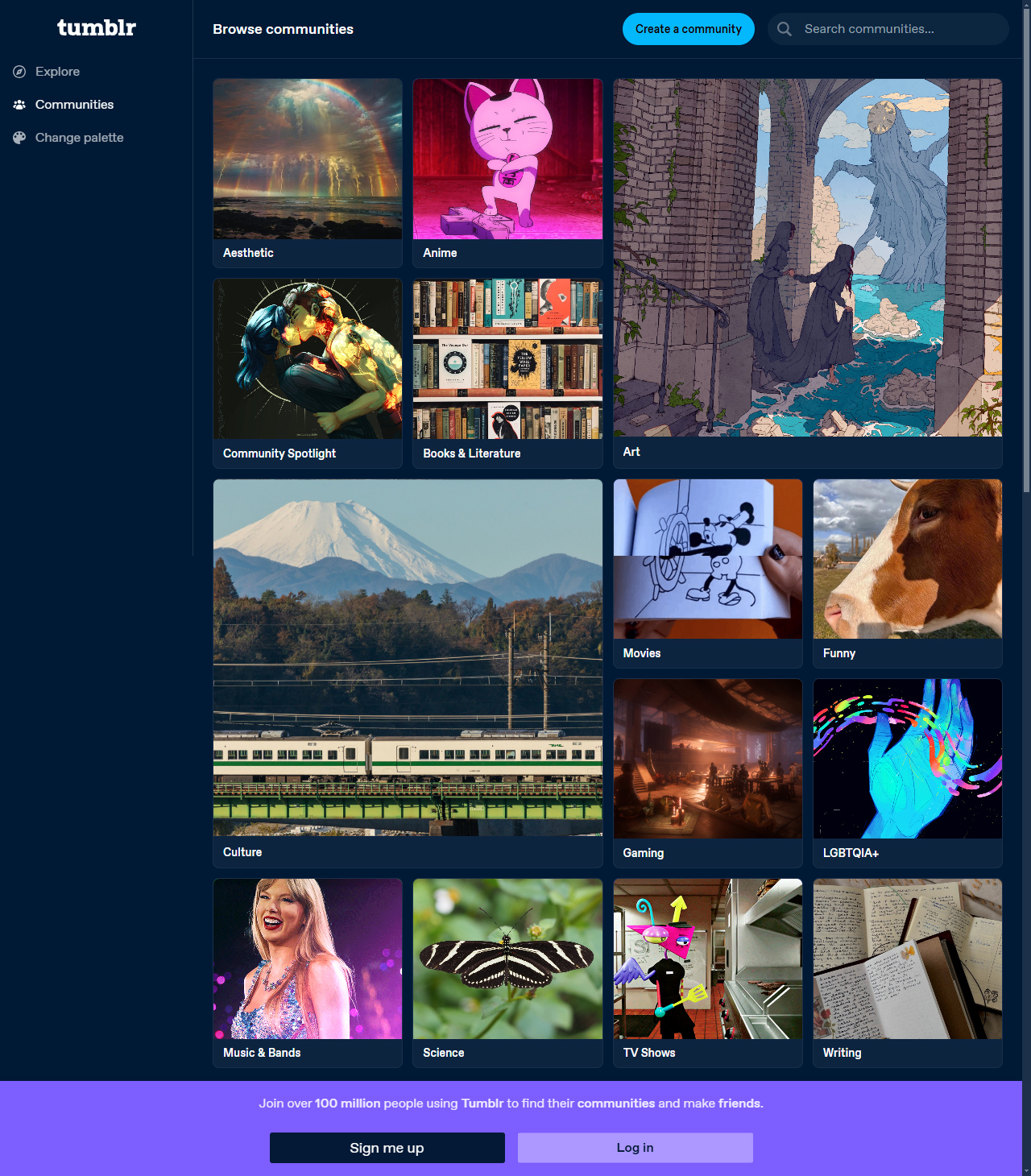 Tumblr website in 2024