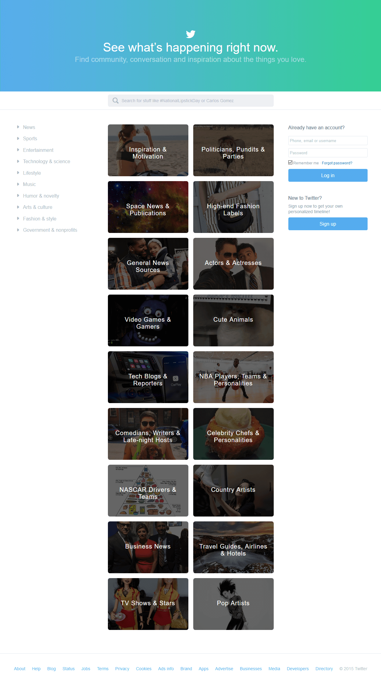 Twitter in 2015