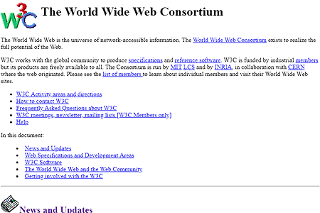 W3C.org website in 1996