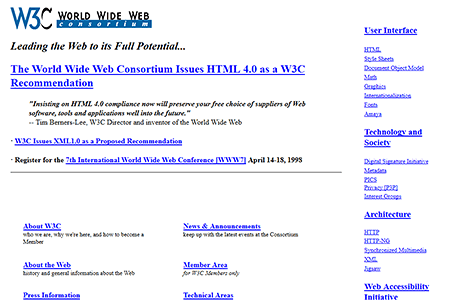 W3C.org in 1998