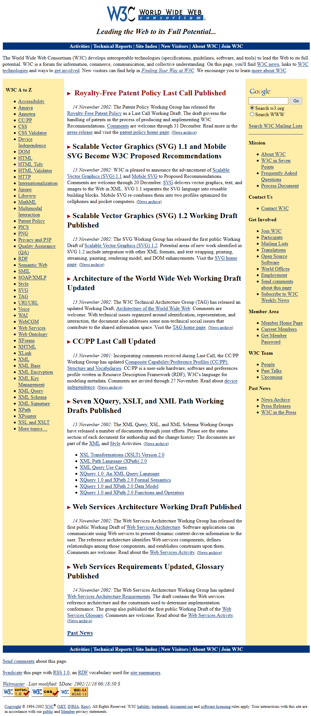 W3C.org in 2002