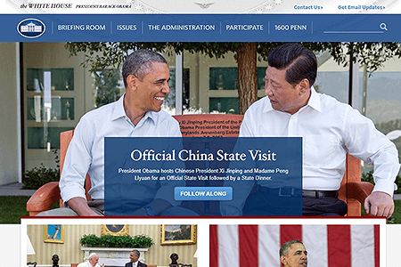 The White House website in 2015