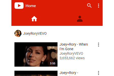 YouTube mobile version in 2015