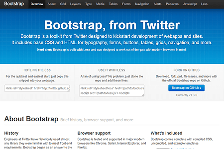 Bootstrap, from Twitter website in 2011