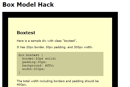 Box Model Hack