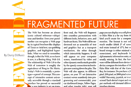 Fragmented Future by Darcy DiNucci – Web 2.0