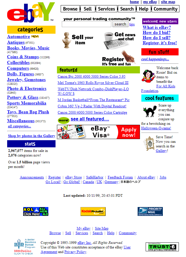 ebay 1995 web 1.0