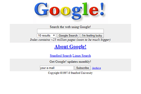 Google in November 1998