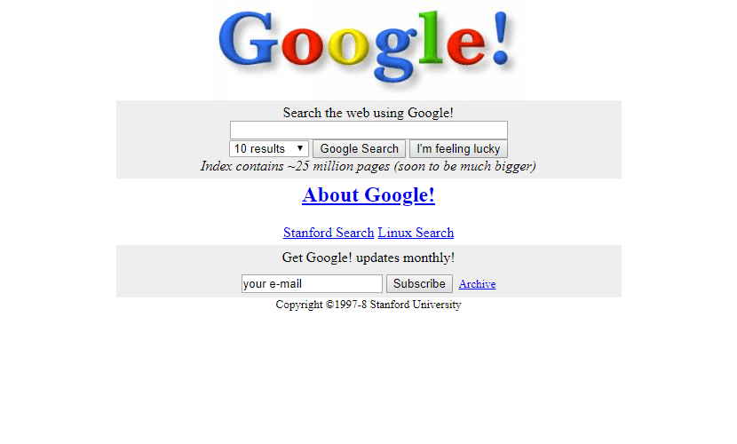 Google in November 1998