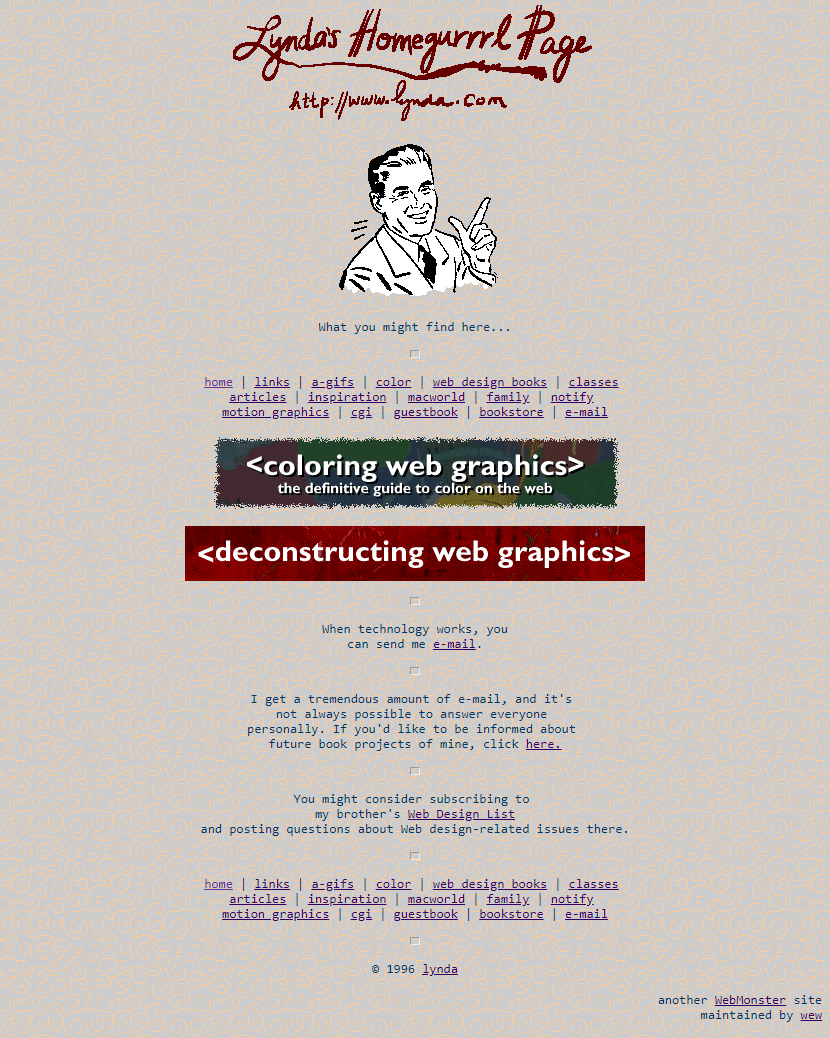 Lynda.com website in 1996