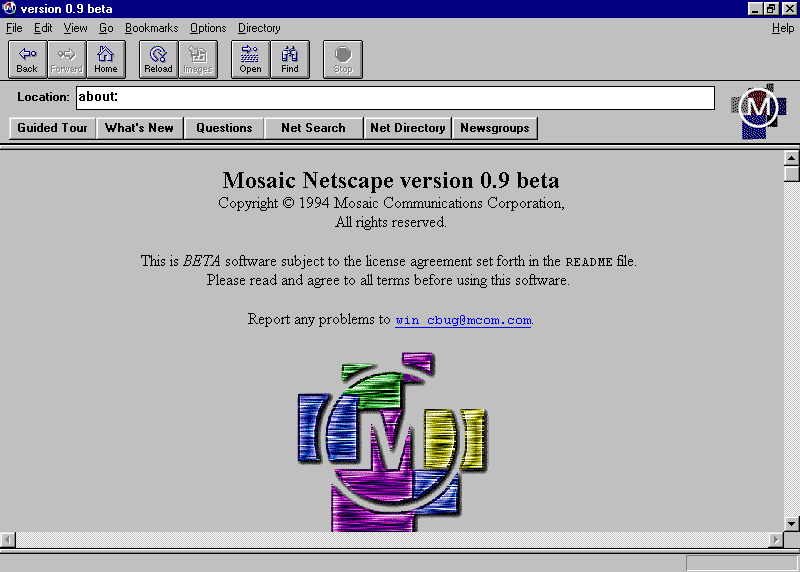 Mosaic Netscape 0.9