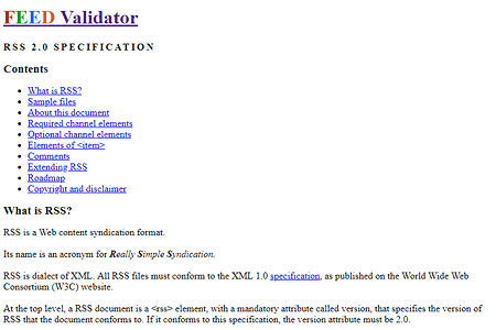 RSS 2.0 specification 2002